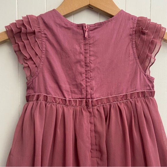 Mexx dusty rose ruffle dress Sz 7 - Picture 3 of 16
